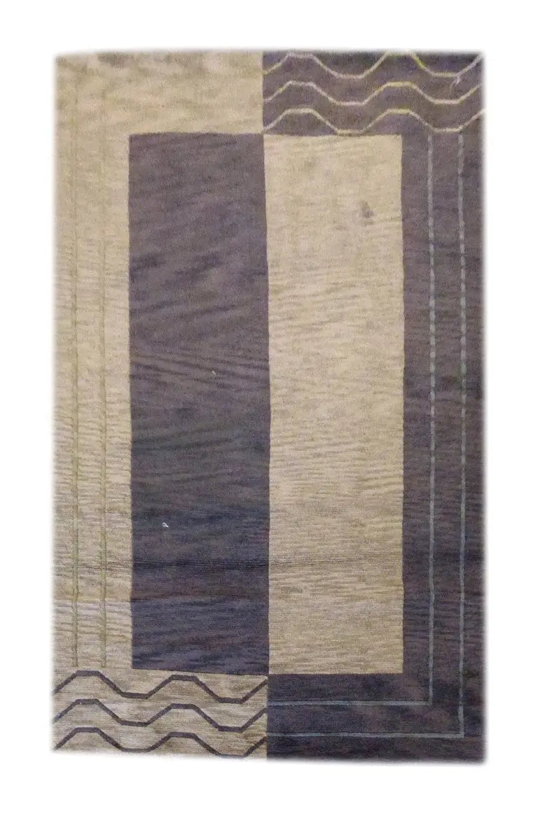 One Of The Kind Indian Hand-Knotted Gabbeh Rug 8' X 5'